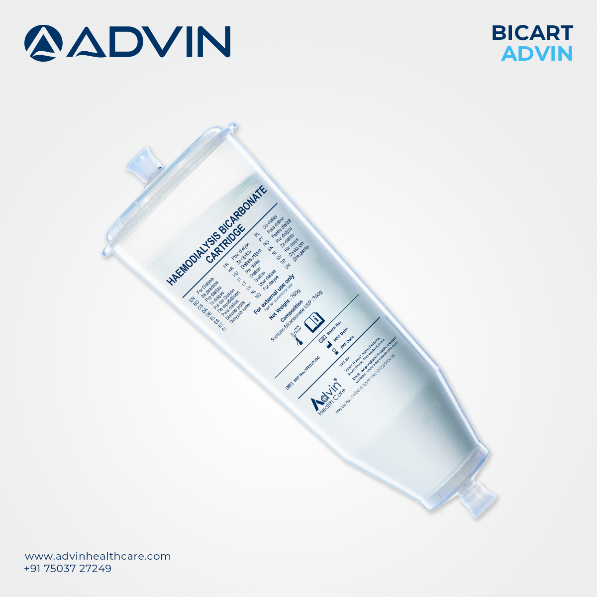 Advin Bicarb Cartridge