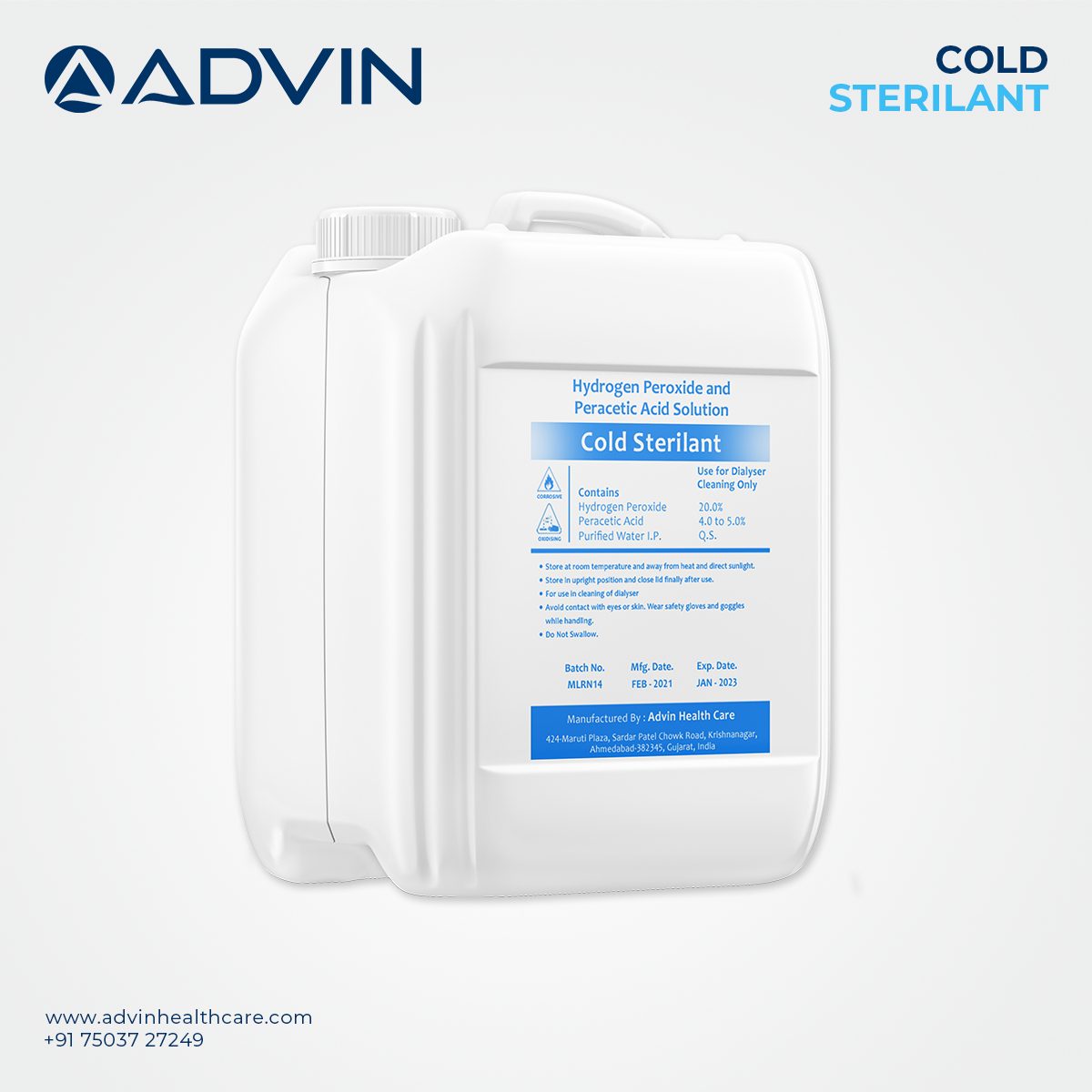 Cold Sterilizant For Dialyser Reprocessor
