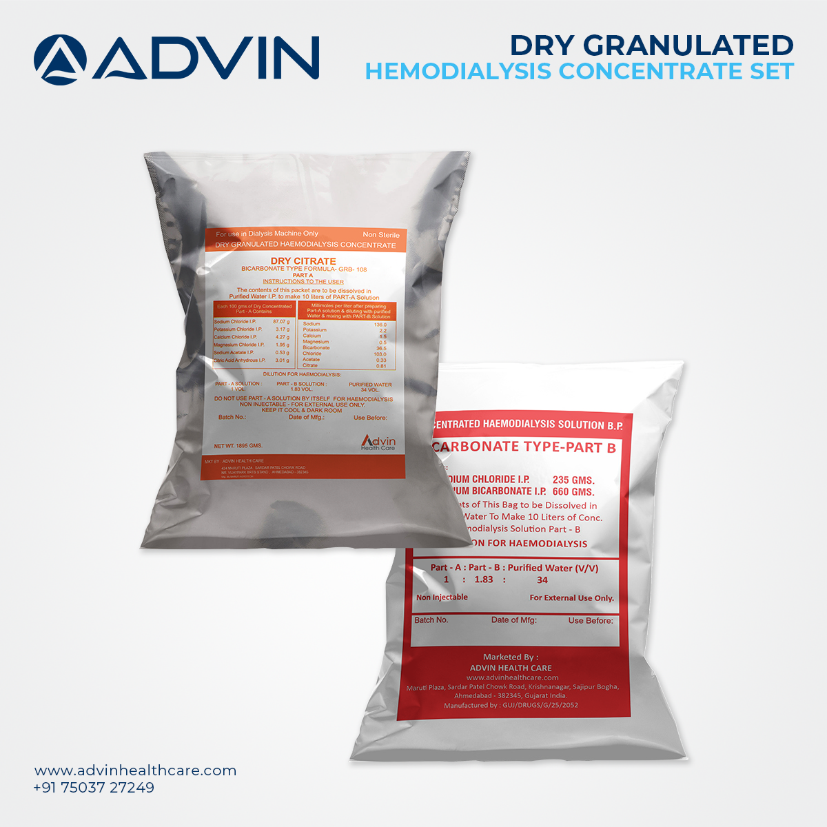 Dry Granulated Haemodialysis Concentrate