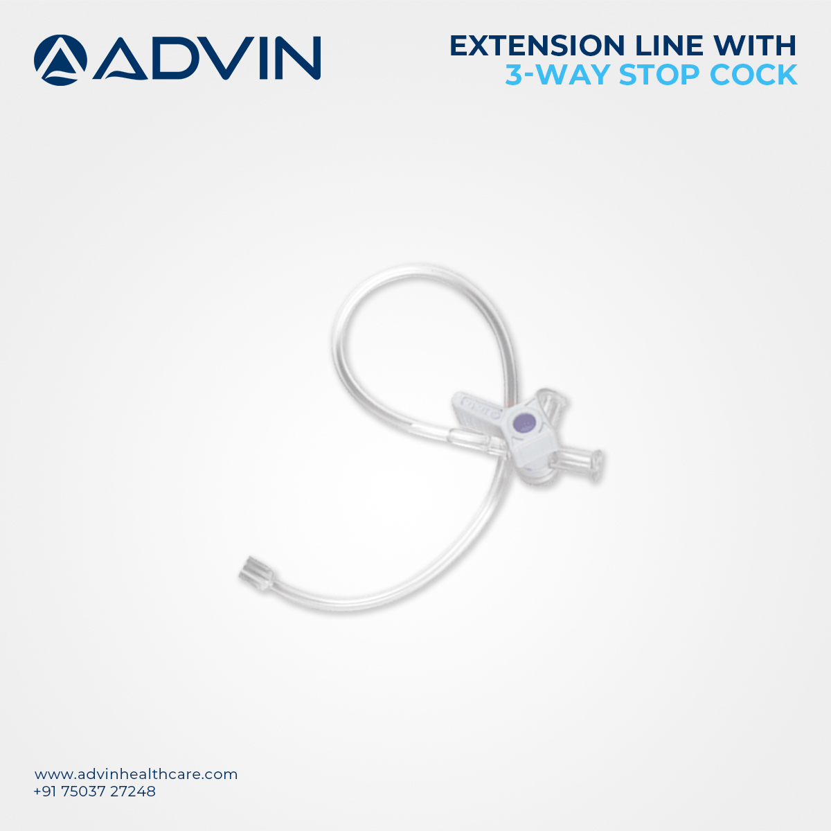 Extension Line With 3 Way Stop Cock