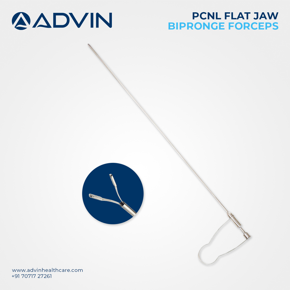 PCNL Flat Jaw U Handle Forceps