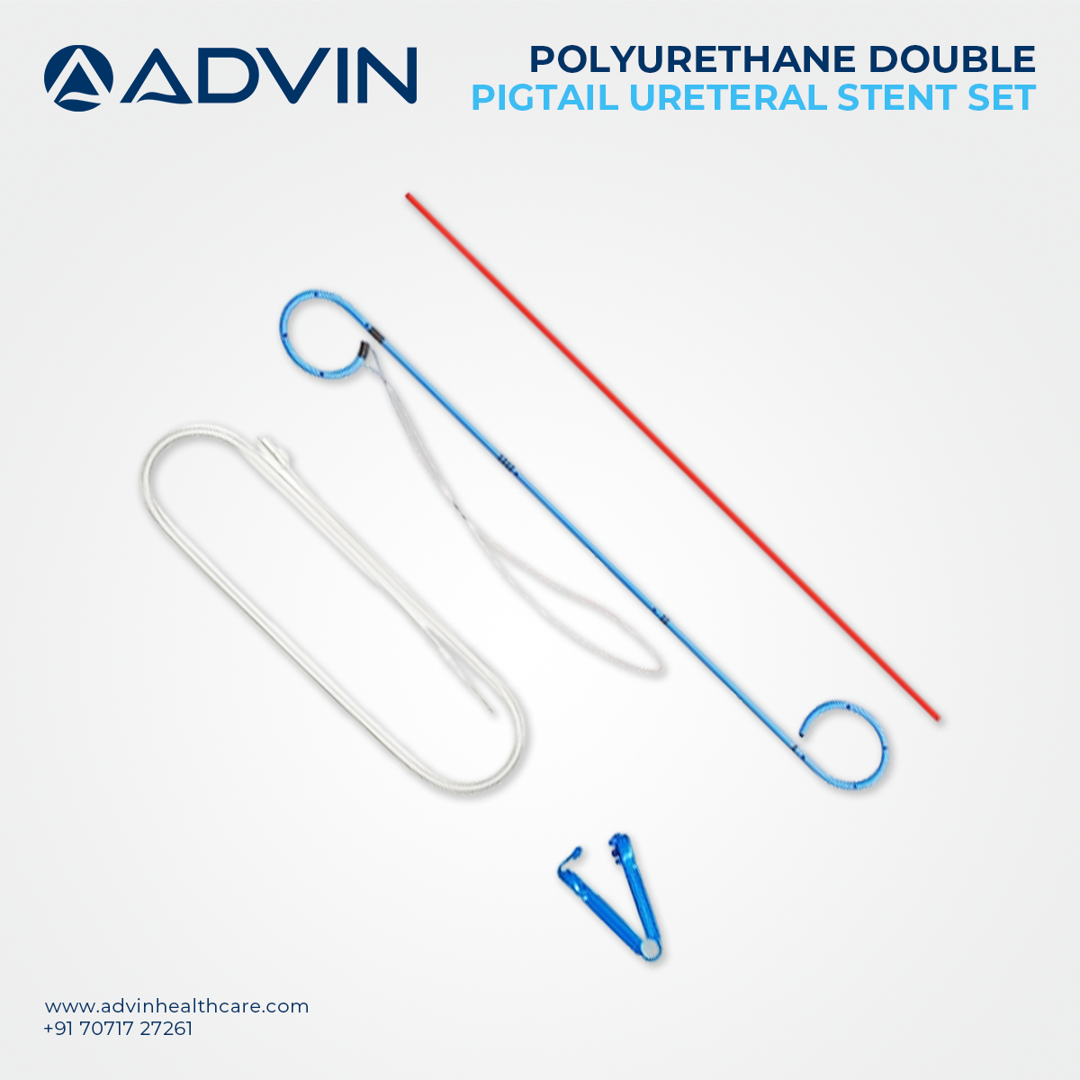 Polyurethane Double Pigtail Ureteral Stent Set