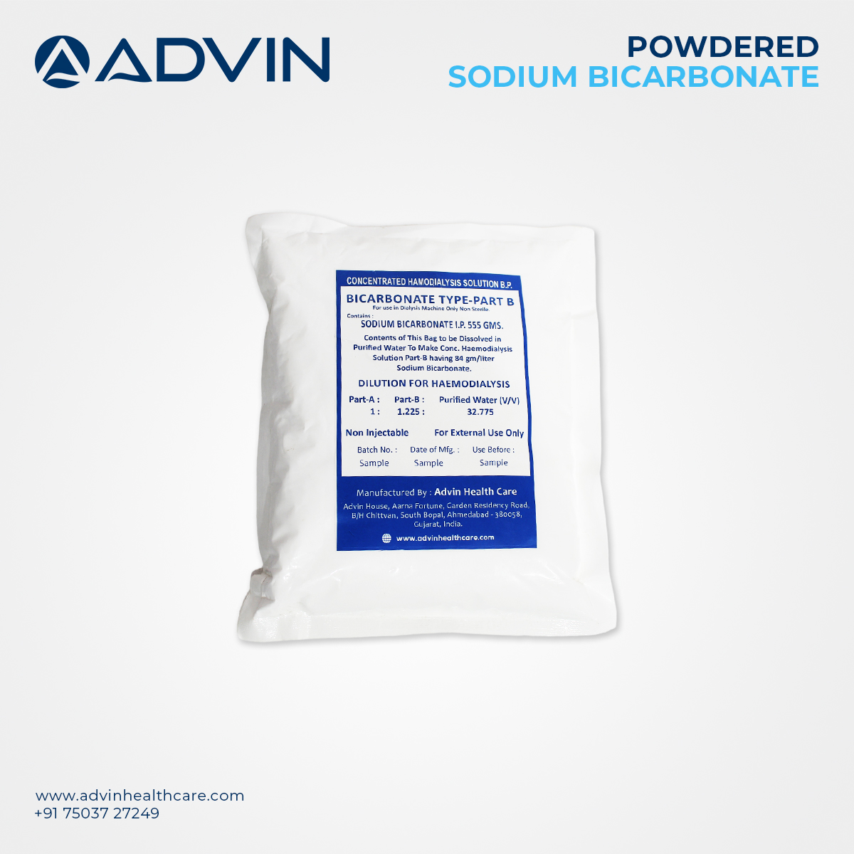 Powdered Sodium Bicarbonate For Dialysis