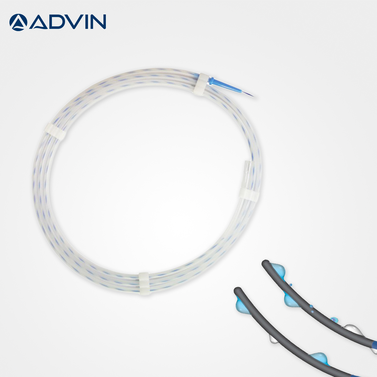 Stripped Hydrophilic Guide Wire