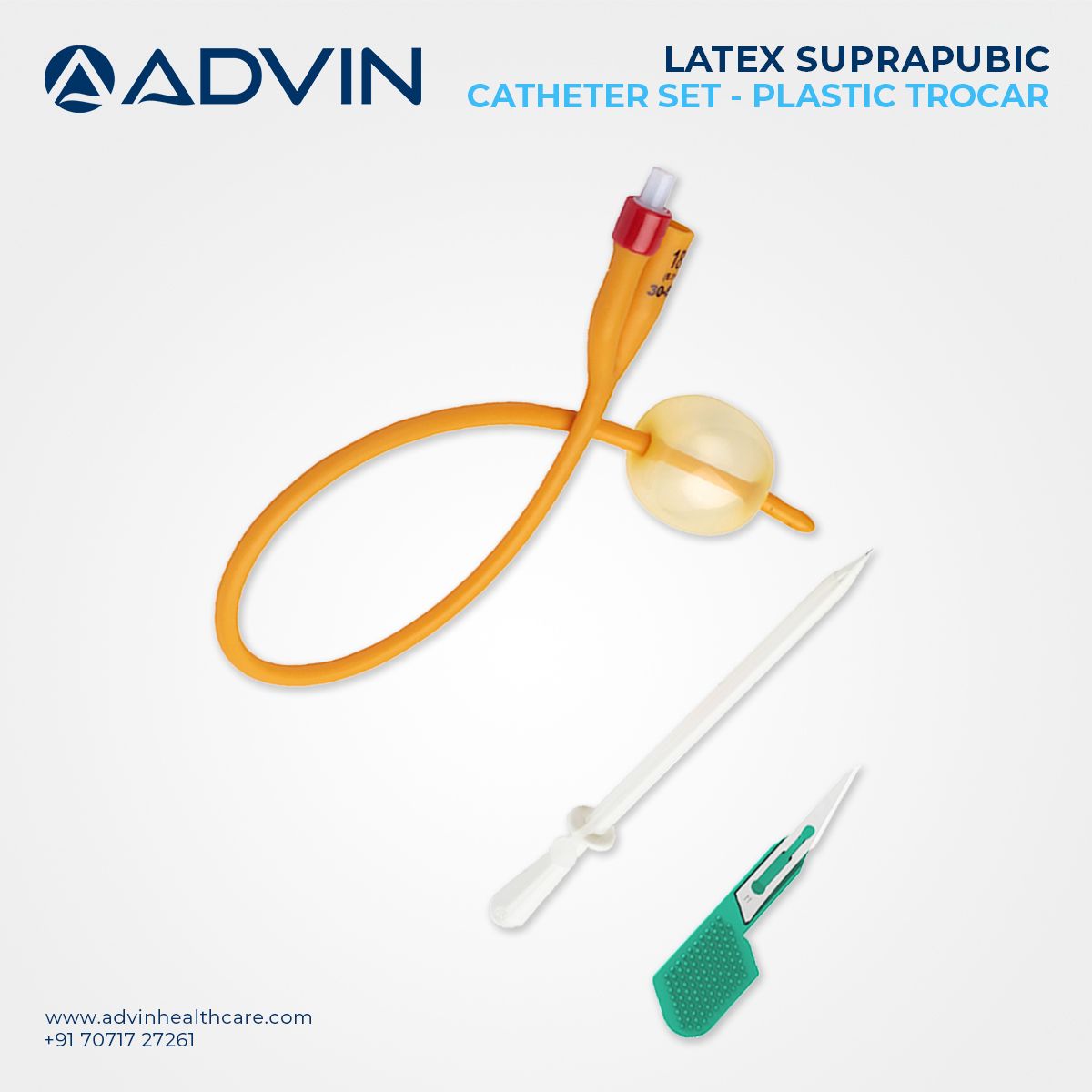 Suprapubic Catheter Set – Latex with Plastic Trocar