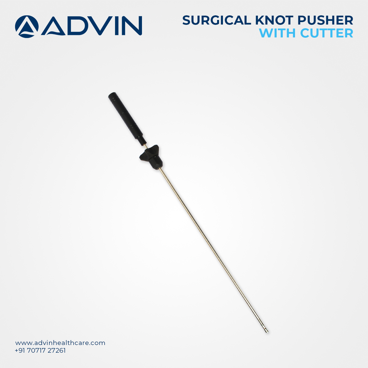 Laparoscopic Knot Pusher with Cutter