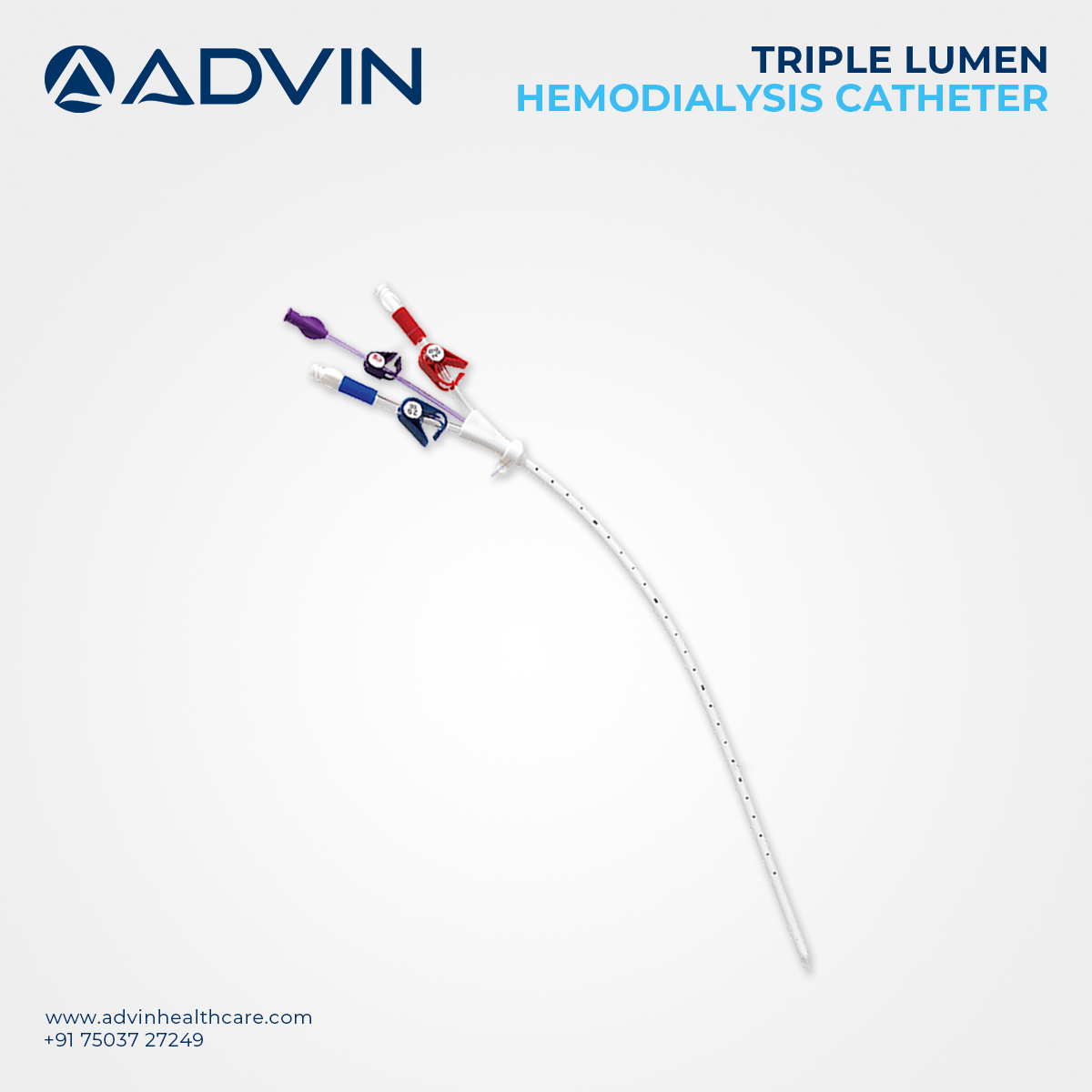 Triple Lumen Hemodialysis Catheter